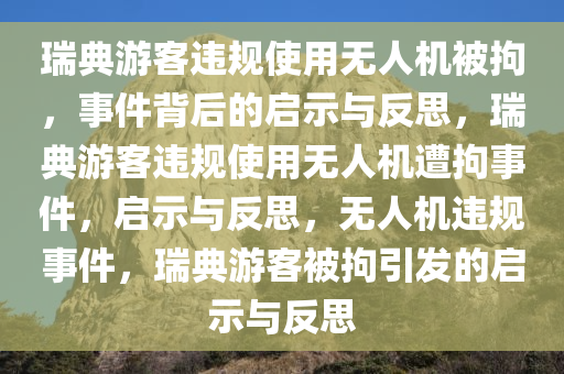 瑞典游客违规使用无人机被拘，事件背后的启示与反思，瑞典游客违规使用无人机遭拘事件，启示与反思，无人机违规事件，瑞典游客被拘引发的启示与反思