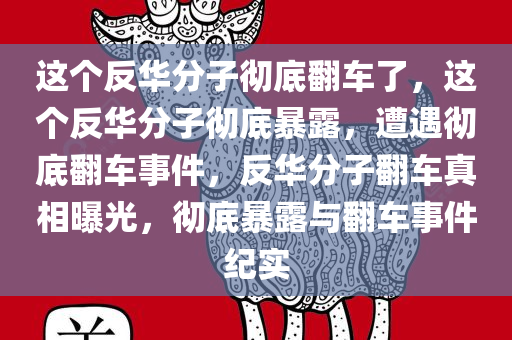 这个反华分子彻底翻车了，这个反华分子彻底暴露，遭遇彻底翻车事件，反华分子翻车真相曝光，彻底暴露与翻车事件纪实