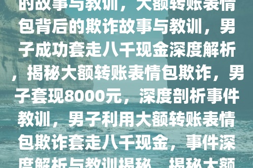 男子利用大额转账表情包成功套走八千现金，深度解析背后的故事与教训，大额转账表情包背后的欺诈故事与教训，男子成功套走八千现金深度解析，揭秘大额转账表情包欺诈，男子套现8000元，深度剖析事件教训，男子利用大额转账表情包欺诈套走八千现金，事件深度解析与教训揭秘，揭秘大额转账表情包欺诈，男子套现8000元事件深度解析与教训