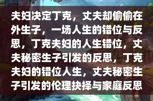 夫妇决定丁克，丈夫却偷偷在外生子，一场人生的错位与反思，丁克夫妇的人生错位，丈夫秘密生子引发的反思，丁克夫妇的错位人生，丈夫秘密生子引发的伦理抉择与家庭反思