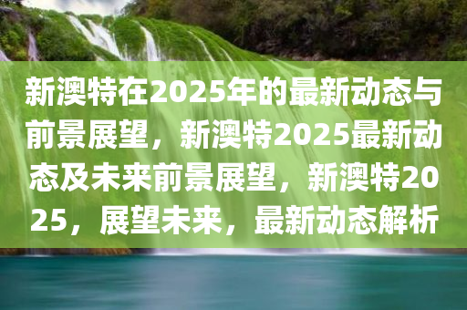 新澳特在2025年的最新动态与前景展望，新澳特2025最新动态及未来前景展望，新澳特2025，展望未来，最新动态解析