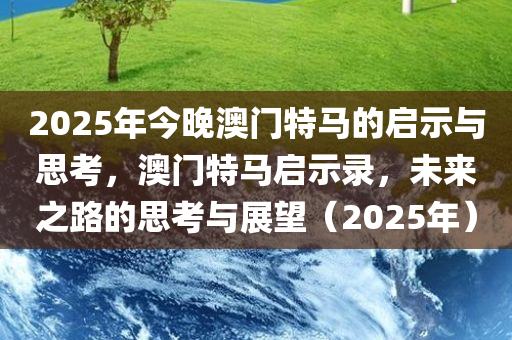 2025年今晚澳门特马的启示与思考，澳门特马启示录，未来之路的思考与展望（2025年）