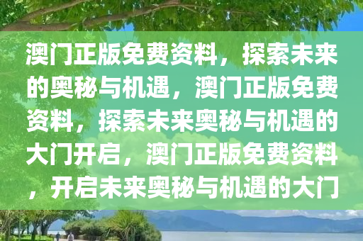 澳门正版免费资料，探索未来的奥秘与机遇，澳门正版免费资料，探索未来奥秘与机遇的大门开启，澳门正版免费资料，开启未来奥秘与机遇的大门