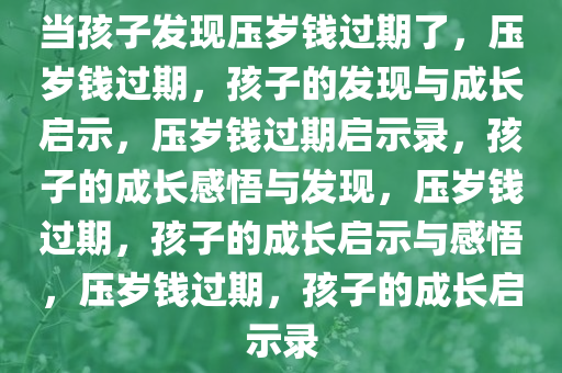 当孩子发现压岁钱过期了，压岁钱过期，孩子的发现与成长启示，压岁钱过期启示录，孩子的成长感悟与发现，压岁钱过期，孩子的成长启示与感悟，压岁钱过期，孩子的成长启示录