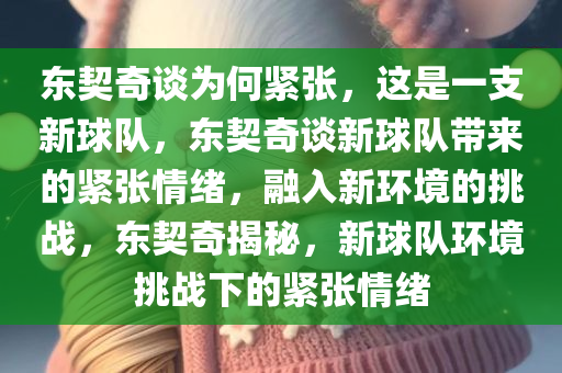 东契奇谈为何紧张，这是一支新球队，东契奇谈新球队带来的紧张情绪，融入新环境的挑战，东契奇揭秘，新球队环境挑战下的紧张情绪