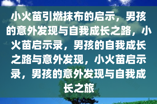 小火苗引燃抹布的启示，男孩的意外发现与自我成长之路，小火苗启示录，男孩的自我成长之路与意外发现，小火苗启示录，男孩的意外发现与自我成长之旅