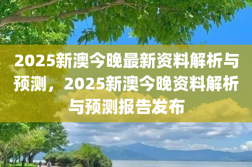 2025新澳今晚最新资料解析与预测，2025新澳今晚资料解析与预测报告发布