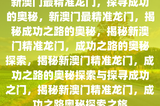 新澳门最精准龙门，探寻成功的奥秘，新澳门最精准龙门，揭秘成功之路的奥秘，揭秘新澳门精准龙门，成功之路的奥秘探索，揭秘新澳门精准龙门，成功之路的奥秘探索与探寻成功之门，揭秘新澳门精准龙门，成功之路奥秘探索之旅