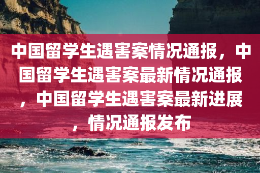 中国留学生遇害案情况通报，中国留学生遇害案最新情况通报，中国留学生遇害案最新进展，情况通报发布