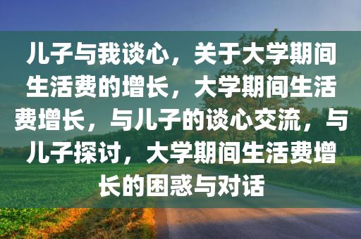 儿子与我谈心，关于大学期间生活费的增长，大学期间生活费增长，与儿子的谈心交流，与儿子探讨，大学期间生活费增长的困惑与对话