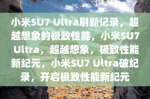 小米SU7 Ultra刷新记录，超越想象的极致性能，小米SU7 Ultra，超越想象，极致性能新纪元，小米SU7 Ultra破纪录，开启极致性能新纪元