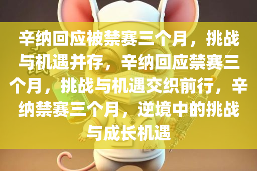 辛纳回应被禁赛三个月，挑战与机遇并存，辛纳回应禁赛三个月，挑战与机遇交织前行，辛纳禁赛三个月，逆境中的挑战与成长机遇