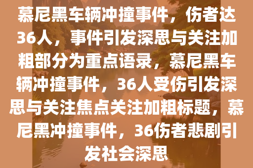 慕尼黑车辆冲撞事件，伤者达36人，事件引发深思与关注加粗部分为重点语录，慕尼黑车辆冲撞事件，36人受伤引发深思与关注焦点关注加粗标题，慕尼黑冲撞事件，36伤者悲剧引发社会深思