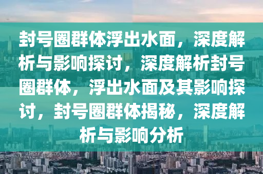 封号圈群体浮出水面，深度解析与影响探讨，深度解析封号圈群体，浮出水面及其影响探讨，封号圈群体揭秘，深度解析与影响分析