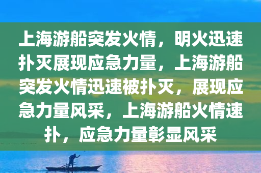 上海游船突发火情，明火迅速扑灭展现应急力量，上海游船突发火情迅速被扑灭，展现应急力量风采，上海游船火情速扑，应急力量彰显风采