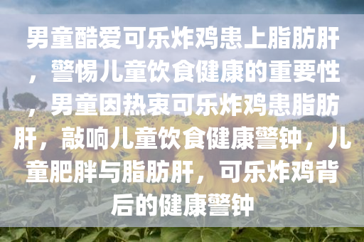 男童酷爱可乐炸鸡患上脂肪肝，警惕儿童饮食健康的重要性，男童因热衷可乐炸鸡患脂肪肝，敲响儿童饮食健康警钟，儿童肥胖与脂肪肝，可乐炸鸡背后的健康警钟