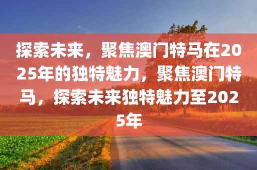 探索未来，聚焦澳门特马在2025年的独特魅力，聚焦澳门特马，探索未来独特魅力至2025年