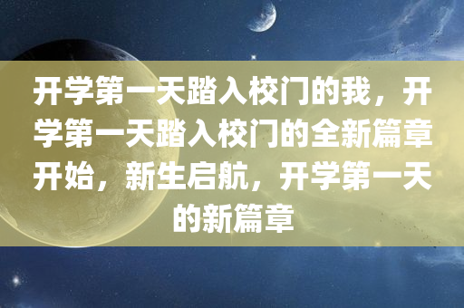 开学第一天踏入校门的我，开学第一天踏入校门的全新篇章开始，新生启航，开学第一天的新篇章