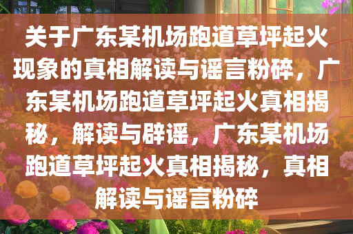 关于广东某机场跑道草坪起火现象的真相解读与谣言粉碎，广东某机场跑道草坪起火真相揭秘，解读与辟谣，广东某机场跑道草坪起火真相揭秘，真相解读与谣言粉碎