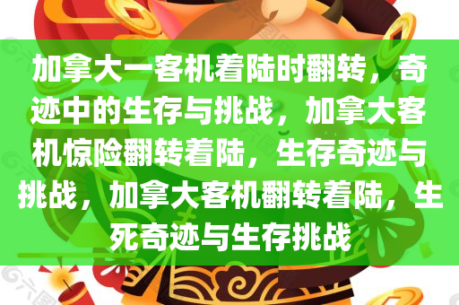 加拿大一客机着陆时翻转，奇迹中的生存与挑战，加拿大客机惊险翻转着陆，生存奇迹与挑战，加拿大客机翻转着陆，生死奇迹与生存挑战