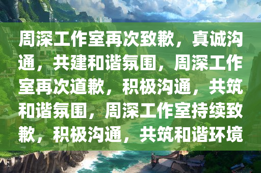 周深工作室再次致歉，真诚沟通，共建和谐氛围，周深工作室再次道歉，积极沟通，共筑和谐氛围，周深工作室持续致歉，积极沟通，共筑和谐环境