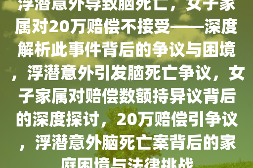 浮潜意外导致脑死亡，女子家属对20万赔偿不接受——深度解析此事件背后的争议与困境，浮潜意外引发脑死亡争议，女子家属对赔偿数额持异议背后的深度探讨，20万赔偿引争议，浮潜意外脑死亡案背后的家庭困境与法律挑战