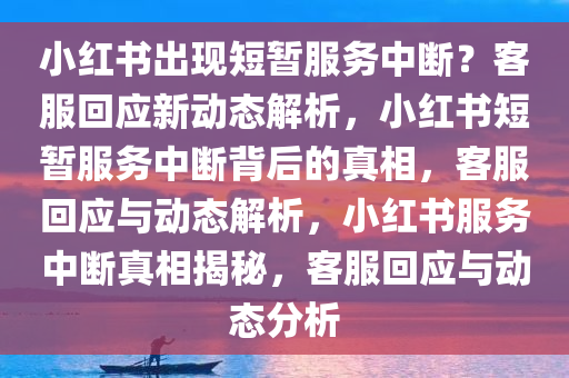 小红书出现短暂服务中断？客服回应新动态解析，小红书短暂服务中断背后的真相，客服回应与动态解析，小红书服务中断真相揭秘，客服回应与动态分析