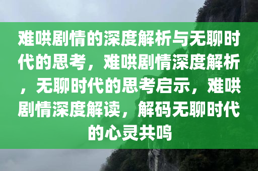 难哄剧情的深度解析与无聊时代的思考，难哄剧情深度解析，无聊时代的思考启示，难哄剧情深度解读，解码无聊时代的心灵共鸣