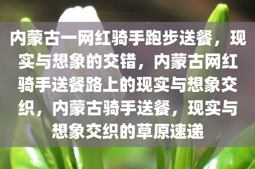 内蒙古一网红骑手跑步送餐，现实与想象的交错，内蒙古网红骑手送餐路上的现实与想象交织，内蒙古骑手送餐，现实与想象交织的草原速递