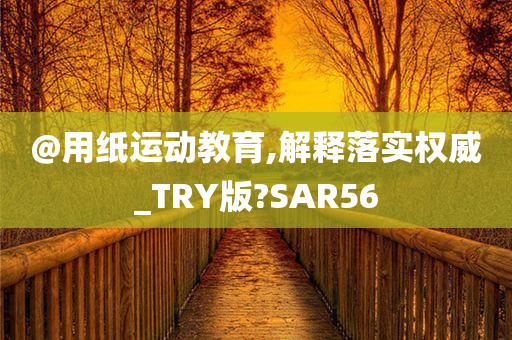 @用纸运动教育,解释落实权威_TRY版?SAR56