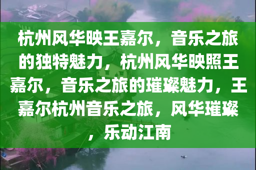 杭州风华映王嘉尔，音乐之旅的独特魅力，杭州风华映照王嘉尔，音乐之旅的璀璨魅力，王嘉尔杭州音乐之旅，风华璀璨，乐动江南