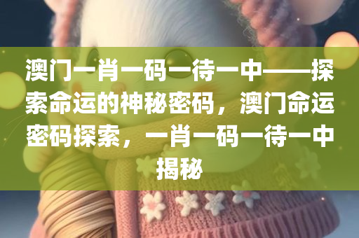 澳门一肖一码一待一中——探索命运的神秘密码，澳门命运密码探索，一肖一码一待一中揭秘