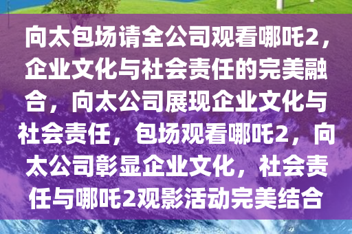 向太包场请全公司观看哪吒2，企业文化与社会责任的完美融合，向太公司展现企业文化与社会责任，包场观看哪吒2，向太公司彰显企业文化，社会责任与哪吒2观影活动完美结合