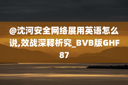 @沈河安全网络展用英语怎么说,效战深释析究_BVB版GHF87