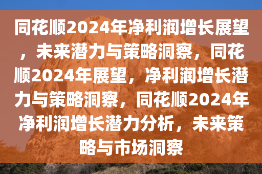 同花顺2024年净利润增长展望，未来潜力与策略洞察，同花顺2024年展望，净利润增长潜力与策略洞察，同花顺2024年净利润增长潜力分析，未来策略与市场洞察