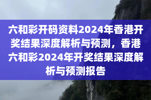 六和彩开码资料2024年香港开奖结果深度解析与预测，香港六和彩2024年开奖结果深度解析与预测报告