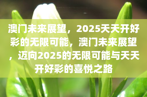 澳门未来展望，2025天天开好彩的无限可能，澳门未来展望，迈向2025的无限可能与天天开好彩的喜悦之路