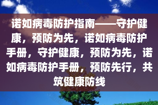 诺如病毒防护指南——守护健康，预防为先，诺如病毒防护手册，守护健康，预防为先，诺如病毒防护手册，预防先行，共筑健康防线