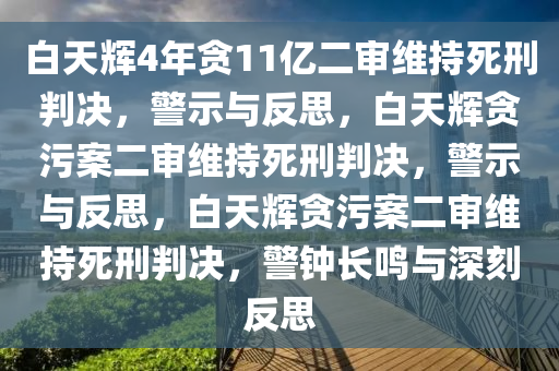 白天辉4年贪11亿二审维持死刑判决，警示与反思，白天辉贪污案二审维持死刑判决，警示与反思，白天辉贪污案二审维持死刑判决，警钟长鸣与深刻反思