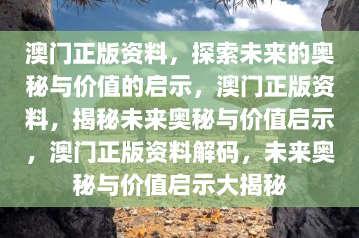 澳门正版资料，探索未来的奥秘与价值的启示，澳门正版资料，揭秘未来奥秘与价值启示，澳门正版资料解码，未来奥秘与价值启示大揭秘