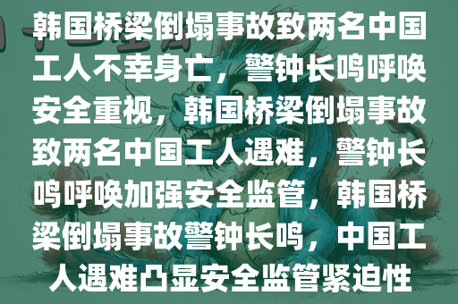 韩国桥梁倒塌事故致两名中国工人不幸身亡，警钟长鸣呼唤安全重视，韩国桥梁倒塌事故致两名中国工人遇难，警钟长鸣呼唤加强安全监管，韩国桥梁倒塌事故警钟长鸣，中国工人遇难凸显安全监管紧迫性