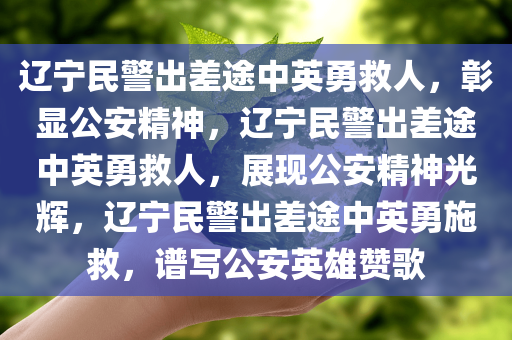 辽宁民警出差途中英勇救人，彰显公安精神，辽宁民警出差途中英勇救人，展现公安精神光辉，辽宁民警出差途中英勇施救，谱写公安英雄赞歌