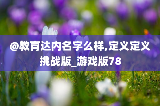 @教育达内名字么样,定义定义挑战版_游戏版78