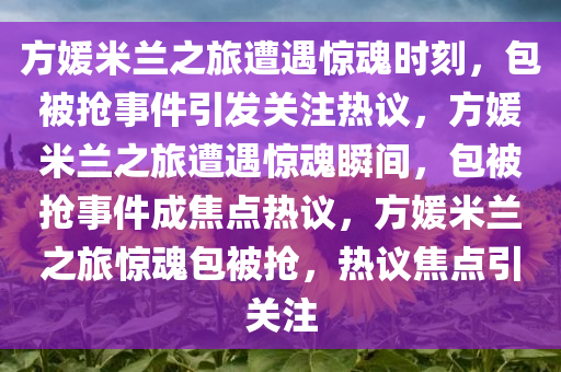 方媛米兰之旅遭遇惊魂时刻，包被抢事件引发关注热议，方媛米兰之旅遭遇惊魂瞬间，包被抢事件成焦点热议，方媛米兰之旅惊魂包被抢，热议焦点引关注