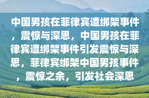 中国男孩在菲律宾遭绑架事件，震惊与深思，中国男孩在菲律宾遭绑架事件引发震惊与深思，菲律宾绑架中国男孩事件，震惊之余，引发社会深思