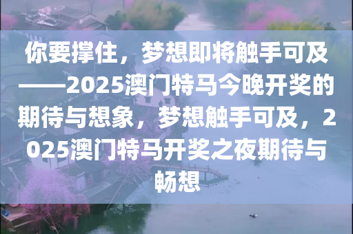 你要撑住，梦想即将触手可及——2025澳门特马今晚开奖的期待与想象，梦想触手可及，2025澳门特马开奖之夜期待与畅想