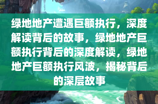 绿地地产遭遇巨额执行，深度解读背后的故事，绿地地产巨额执行背后的深度解读，绿地地产巨额执行风波，揭秘背后的深层故事