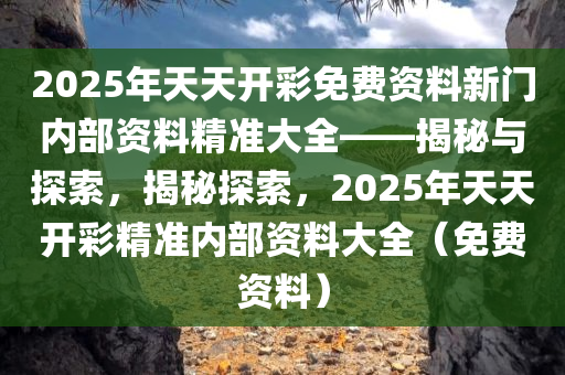 2025年天天开彩免费资料新门内部资料精准大全——揭秘与探索，揭秘探索，2025年天天开彩精准内部资料大全（免费资料）