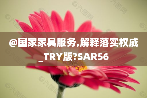 @国家家具服务,解释落实权威_TRY版?SAR56