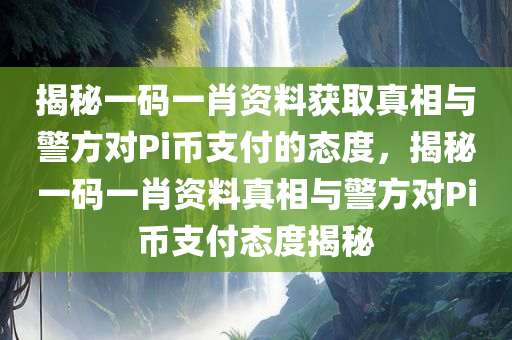 揭秘一码一肖资料获取真相与警方对Pi币支付的态度，揭秘一码一肖资料真相与警方对Pi币支付态度揭秘